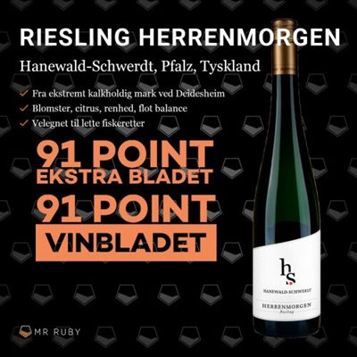 2019 Riesling Herrenmorgen, Hanewald-Schwerdt, Pfalz, Tyskland